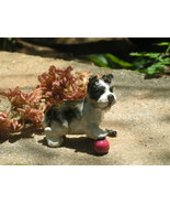 Ron Hevener Dog With Ball Figurine Miniature  - £19.98 GBP