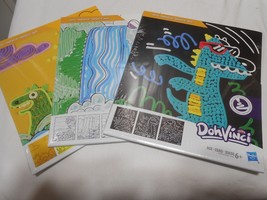 NEW lot 3 Hasbro DohVinci Play-Doh refill art Boards ages 6+ Monsters Dinosaur - £7.83 GBP