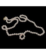 Faux Pearl Necklace Light Pink 29 Inches Lobster Claw Clasp GND Glam Cla... - £11.24 GBP