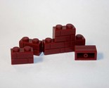 Building Block Red Brick set of 6 brick pieces Minifigure Custom - $2.00