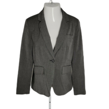 Worthington Vintage Classy 1 Button Lined Blazer ~ Sz 8 ~ Long Sleeves ~ Gray - £17.49 GBP