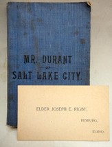 Lot 1903 Antique Morman Durant Salt Lake City Ben Rich - £58.19 GBP
