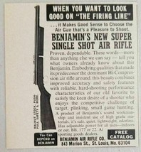 1978 Print Ad Benjamin Single Shot Air Rifles Made in St Louis,MO - $8.32