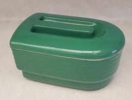 VTG 40s Art Deco Westinghouse Hall China Co Refrigerator Dish Container USA Teal - £23.72 GBP