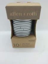 allen+roth 1&quot;-1.25 In. 10 curtain ring clips satin nickel - £9.99 GBP