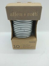 allen+roth 1&quot;-1.25 In. 10 curtain ring clips satin nickel - £9.96 GBP