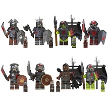 The Lord of the Rings Uruk Warriors Uruk-hai Scouts 8pcs Minifigures Bricks Toy - £13.75 GBP