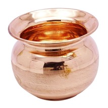 Pure Copper Drinkware Copper Lota Kalash Spritual Purpose Health Benefits 550ml - £15.30 GBP