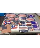 Lot Of 20 July 4th American Flag Decorations- Platters/Plates/Napkins/Ic... - €12,89 EUR