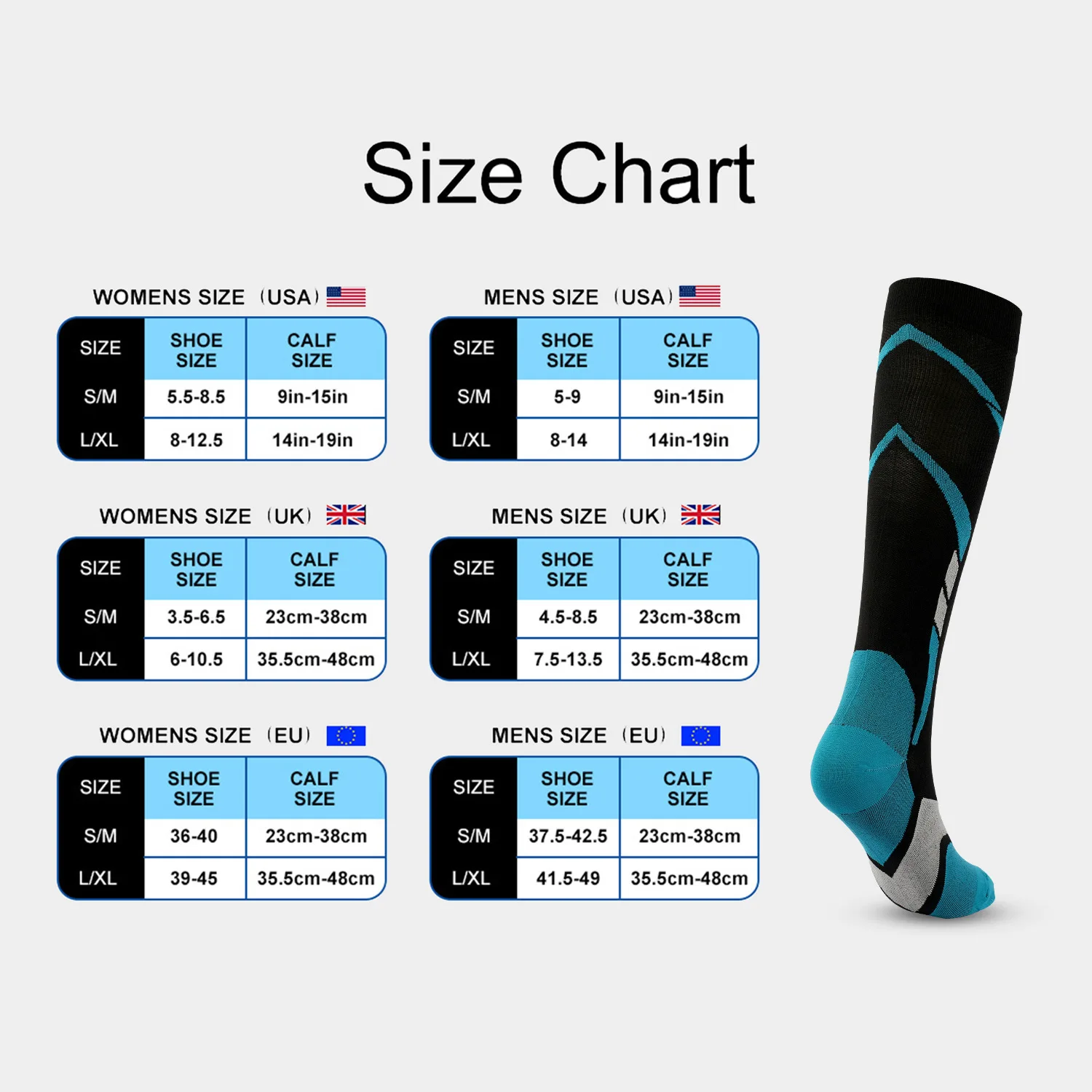 Sporting Sportings Compression Socks Multicolor Compression Socks Fun Pattern Ha - £23.89 GBP