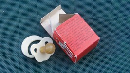VTG Soviet USSR Soother Pacifier White 1990 Latex Nipple NOS  #3 - £15.45 GBP