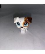 Littlest Pet Shop~#151~Jack Russell~Dog~White Brown~Spots~Blue Eyes~Red ... - $13.80