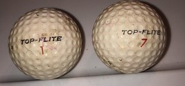 Vintage Spalding Top Flite #1 &amp; #7 Golf Ball Set - $230.17 MXN