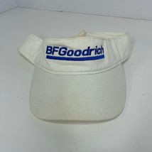 BF Goodrich White Visor Hat Cap Blue Embroidered Logo Adjustable Automotive - $6.38 CAD