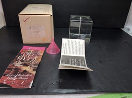 Firelight Glass Oil Candle 4&quot; Classic Cube #244 Vintage - $54.45