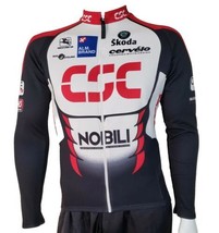 Giordana Cycling Jacket ALM CSC Nobili Bike Jersey Fleece Lined Full Zip 2006 - £23.93 GBP