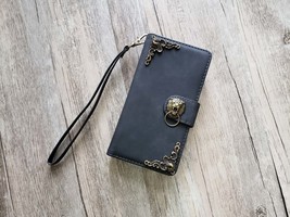 Vintage Lion Zipper leather wallet case for iPhone / Galaxy MN2742 - $29.00