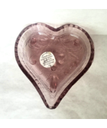 Vintage Indiana Tiara Amethyst Purple Glass Heart Trinket Dish - £8.63 GBP