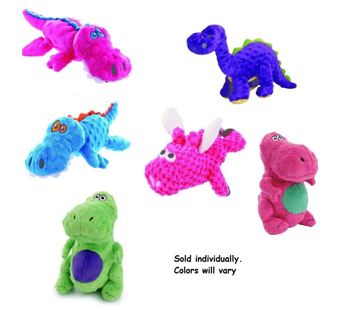 Dog Toys Tough Double Stitched Durable Choose Flying Pig Gator Dinosaur Trex