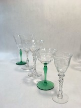 24 Piece Pressed Glass Etched Crystal Stemware Wine Cocktail Glass - £97.21 GBP