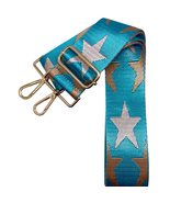 Turquoise Tan White Lone Star Adjustable Crossbody Bag Purse Strap Antiq... - $468.48 MXN