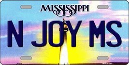 N Joy Mississippi Novelty Metal License Plate - £17.18 GBP