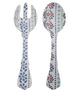 Pioneer Woman 9&quot; Long ~ Melamine ~ Multicolored Salad Servers ~ HATTIE P... - $27.35 CAD