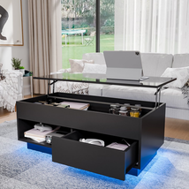 Lift Top Coffee Table Modern Rectangle Sofa Rising Lift Hidden Storage Drawer - £146.32 GBP