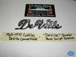 NEW 1965-1970 CADILLAC CONVERTIBLE &quot;DEVILLE&quot; QUARTER PANEL FENDER SCRIPT... - $49.49