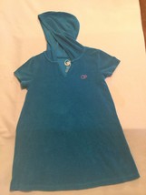 Size 6 6X Op swimsuit cover dress hoodie blue terry cloth  - £11.18 GBP