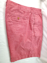 J.Crew Men 36W Gramercy Pink Cotton Flat Front Chino Shorts - £18.53 GBP