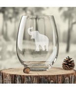 Happy Elephant Etched Glasses - Wine, Champagne, Pint Glasses, Shot Glass - $467.85 MXN+