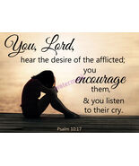 POPULAR BIBLE VERSE SCRIPTURE PSALM &quot;YOU, LORD, HEAR THE DESIRE OF THE..... - $12.24 CAD