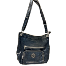 Vintage Relic Womens Black Leather Shoulder Purse Multi Pockets 13.25x12x3&quot; - £16.36 GBP