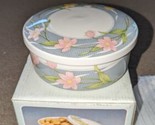 Vintage K Mart Ceramic Candy Cookie Box w/ Lid Original Box Floral Korea... - £19.46 GBP