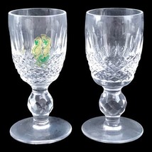 Set of 2 Waterford Ireland Colleen Crystal Cut Glass Cordial Wine Glasses Stems - £29.89 GBP