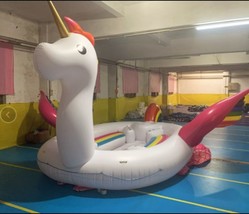 Giant Colorful 6-10 Person Inflatable Unicorn Lake Water Large Party Float Raft - £485.01 GBP