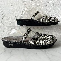 Alegria PG-Lite Zebra Print Patent Leather Mule Wedge Heel - Women&#39;s Siz... - £27.35 GBP