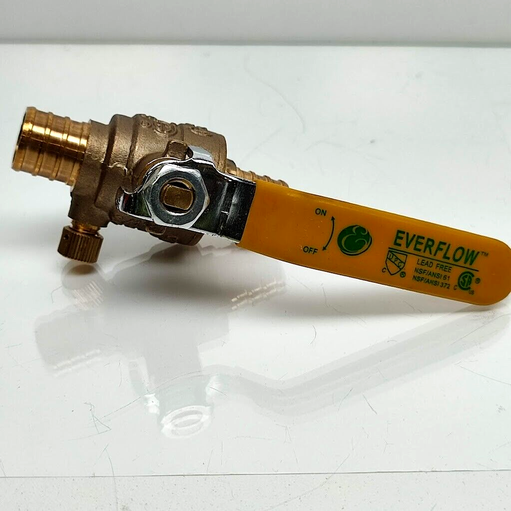 EVERFLOW 600MF034-NL Brass Full Port Ball Valve, 3/4&#39;&#39; MIP x 3/4&#39;&#39; FIP J... - $14.06