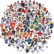 HCNOCNB American Football Stickers for Rugby Team Fans(100pcs) Vinyl Wat... - $22.76