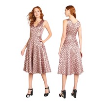 ModCloth Pink Circle Sparkly Dress Size 12 - £49.28 GBP