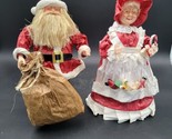 Vintage 10” MBCA Band Creations Christmas Mr. &amp; Mrs. Santa Clause Taiwan... - $38.60