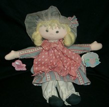 9&quot; Vintage 1988 Applause L EAN Ne Blonde Girl Doll Stuffed Animal Plush Toy W Tag - £19.03 GBP