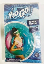 H2O GO!  Rainbow Swim Ring Floatie 31.5&quot; X 8.3&quot;  Age 10+ (NEW SEALED) - £7.75 GBP