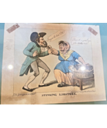 1800s British English Satire Framed Original Prints Stinking Lobsters Patriots - $85.36