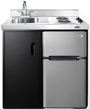 Summit Appliance CK36EL 36&quot; Wide All-In-One Kitchenette,  Black/Stainless Steel - £1,178.78 GBP