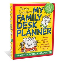 Sandra Boynton&#39;s My Family Desk Planner 17-Month 2022-2023 Monthly/Weekly Organi - £22.43 GBP