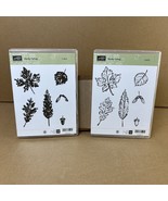 Stampin&#39; Up! Gently Falling Parts 1 &amp; 2 Rubber Stamps Used - $38.40 CAD