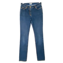 PURE Collection Women&#39;s size 4L Tapered Stretch Denim Blue Jeans Long 30 x 32 - £21.29 GBP