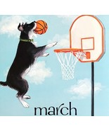 Schnauzer Basketball March Dog Days Poster Calendar 14 x 11&quot; Art Leigh D... - $40.73 CAD